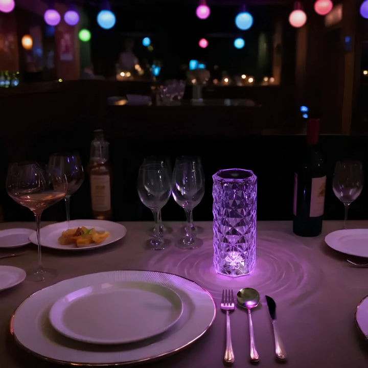 BowLift | Crystal Table Lamp with Touch Control - Aurora