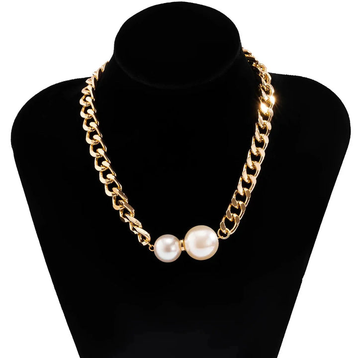 BowLift | Cuban Link Chain Pearl Ends Necklace