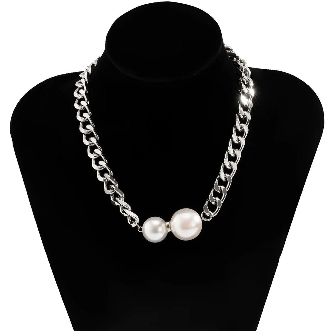 BowLift | Cuban Link Chain Pearl Ends Necklace
