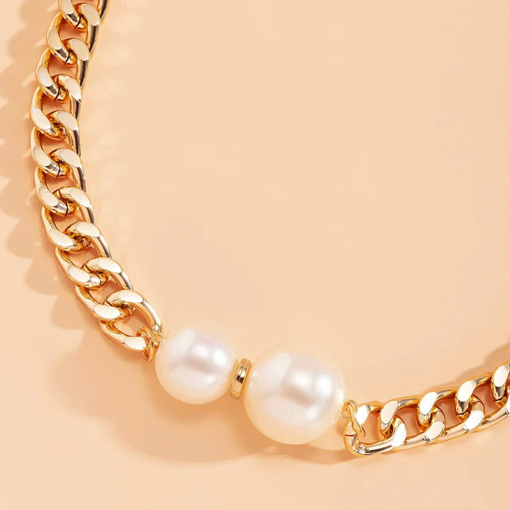 BowLift | Cuban Link Chain Pearl Ends Necklace
