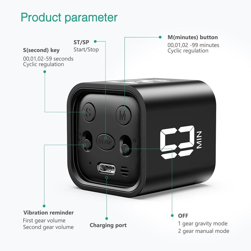 BowLift | Smart Cube Timer with Gravity Sensing and LED Display