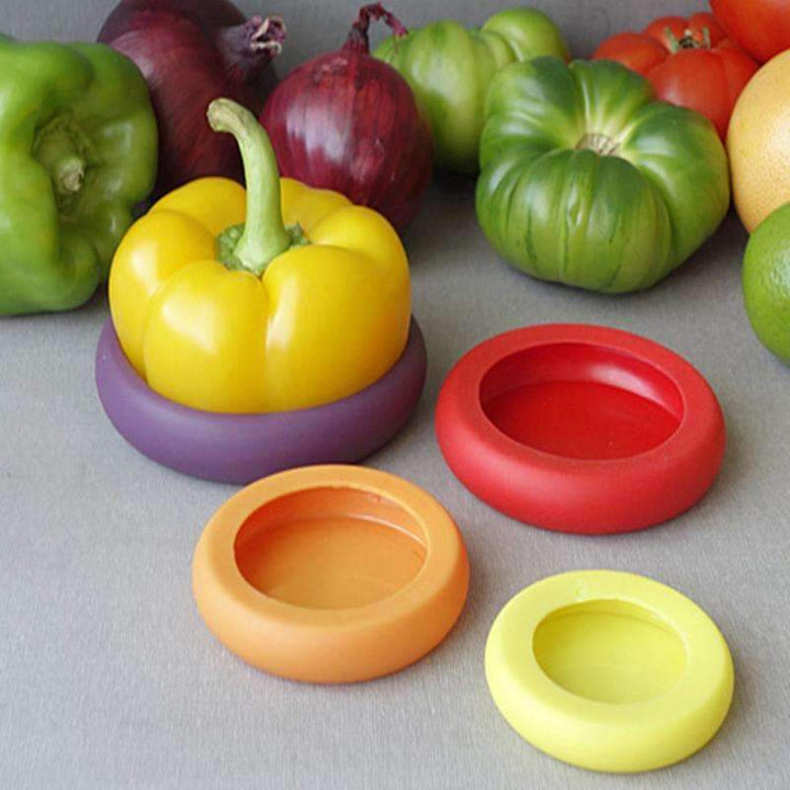 BowLift | 4pcs Silicone Foodsaver - Perfectly On A Variety Of Cut Fruits And Vegetables