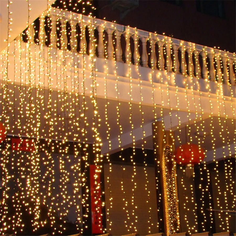 BowLift | Curtain Christmas Lights 8 Modes Control - Remote Control Christmas Decorative Hanging String Lights
