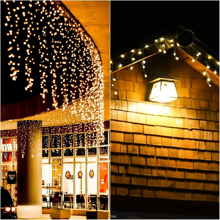 BowLift | Curtain Christmas Lights 8 Modes Control - Remote Control Christmas Decorative Hanging String Lights