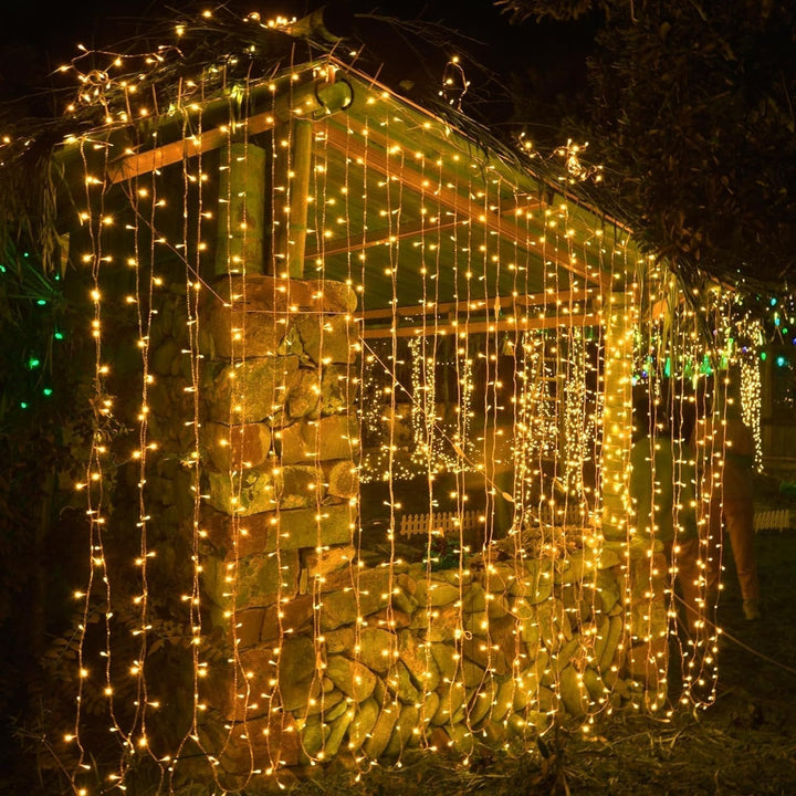 BowLift | Curtain Christmas Lights 8 Modes Control - Remote Control Christmas Decorative Hanging String Lights