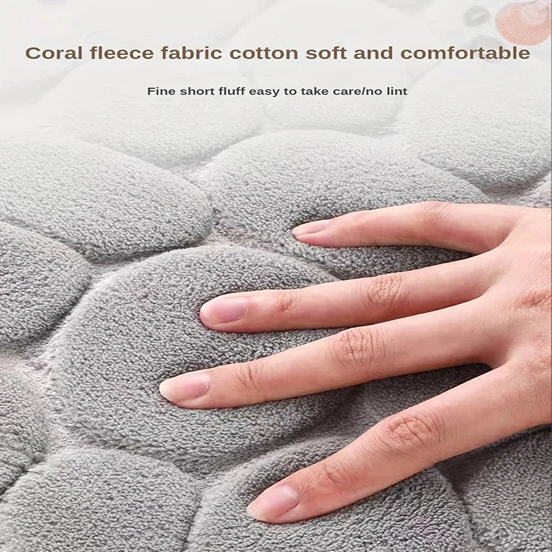 BowLift | Curved Bathroom Mat - Thick Absorbent Non-Slip Bath Mat for Bathroom Safety