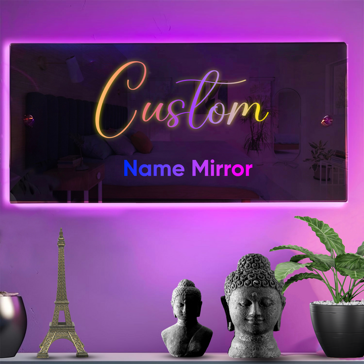 Personalized Light Up Name Mirror | Bowlift