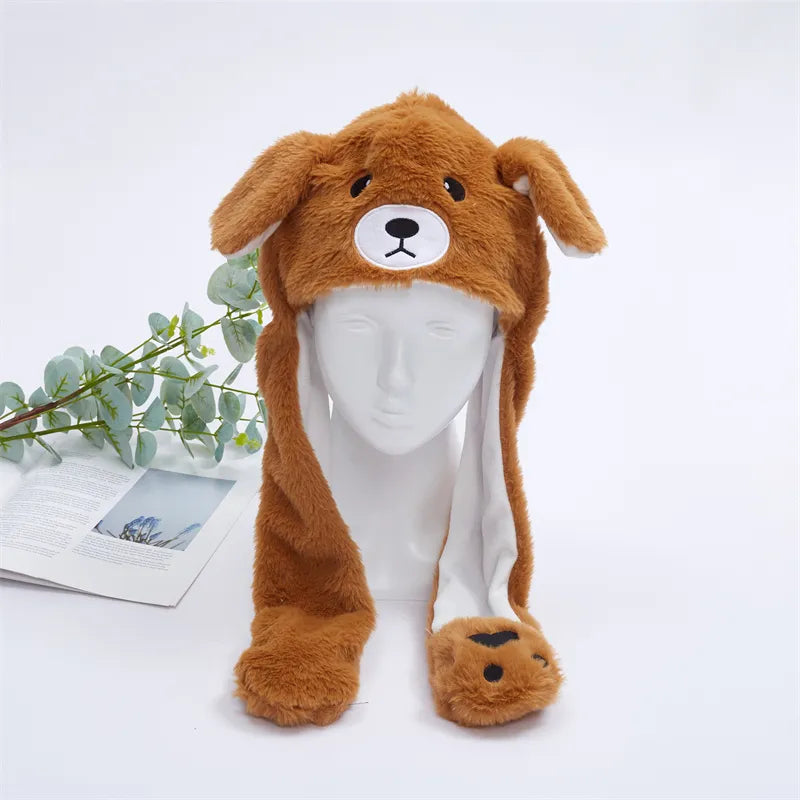BowLift | BunnyBounce Plush Hat with Moving Ears for Kids & Adults
