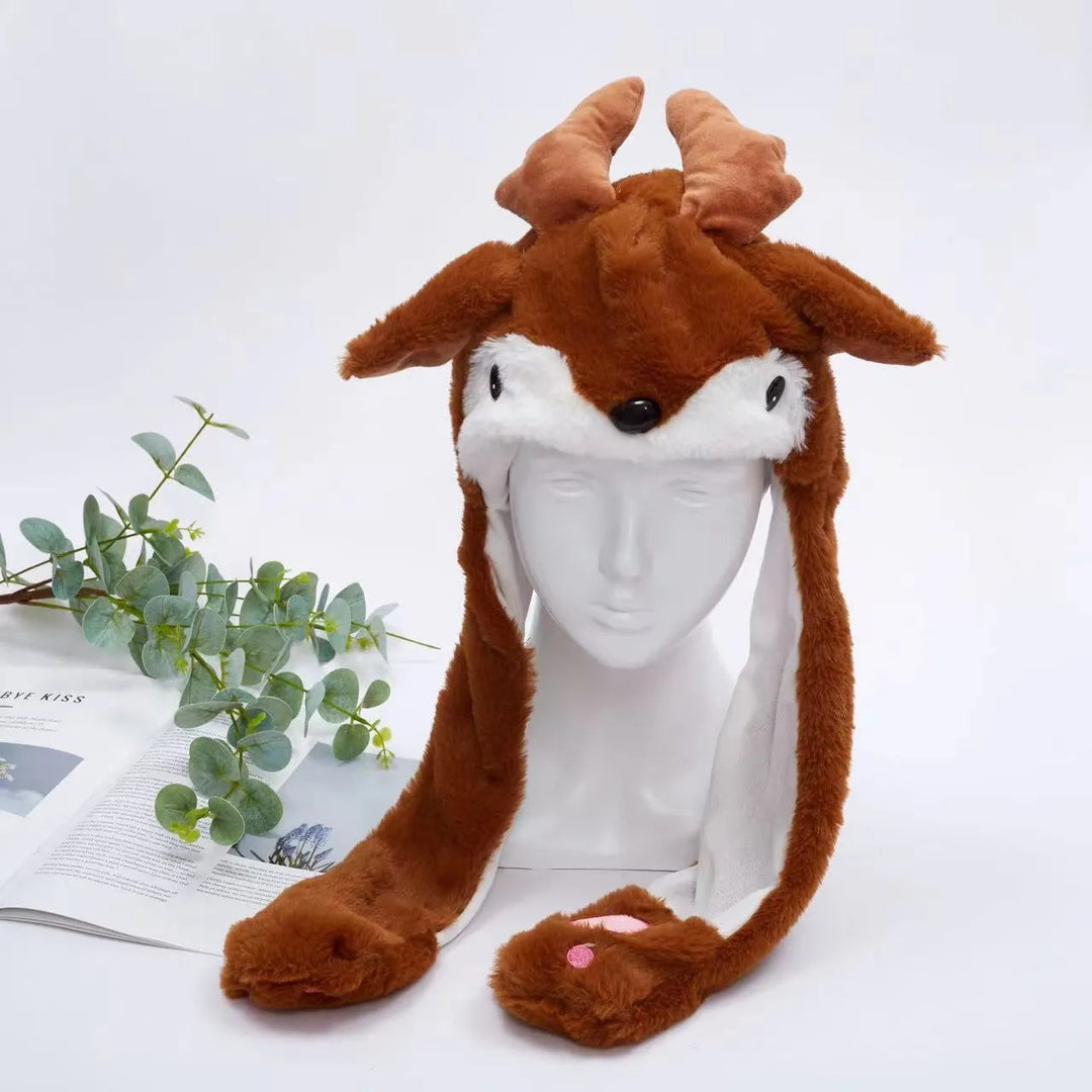 BowLift | BunnyBounce Plush Hat with Moving Ears for Kids & Adults