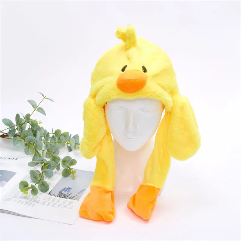 BowLift | BunnyBounce Plush Hat with Moving Ears for Kids & Adults