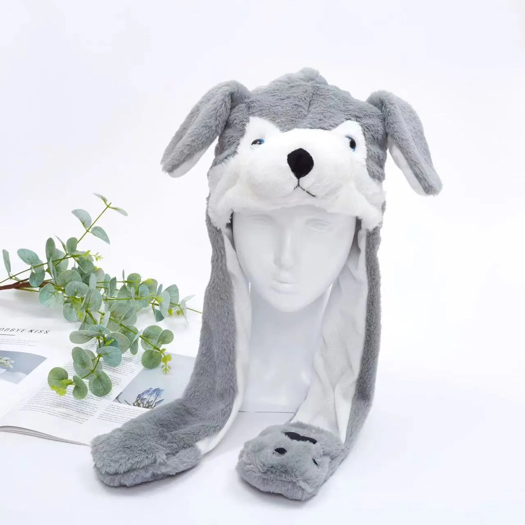 BowLift | BunnyBounce Plush Hat with Moving Ears for Kids & Adults