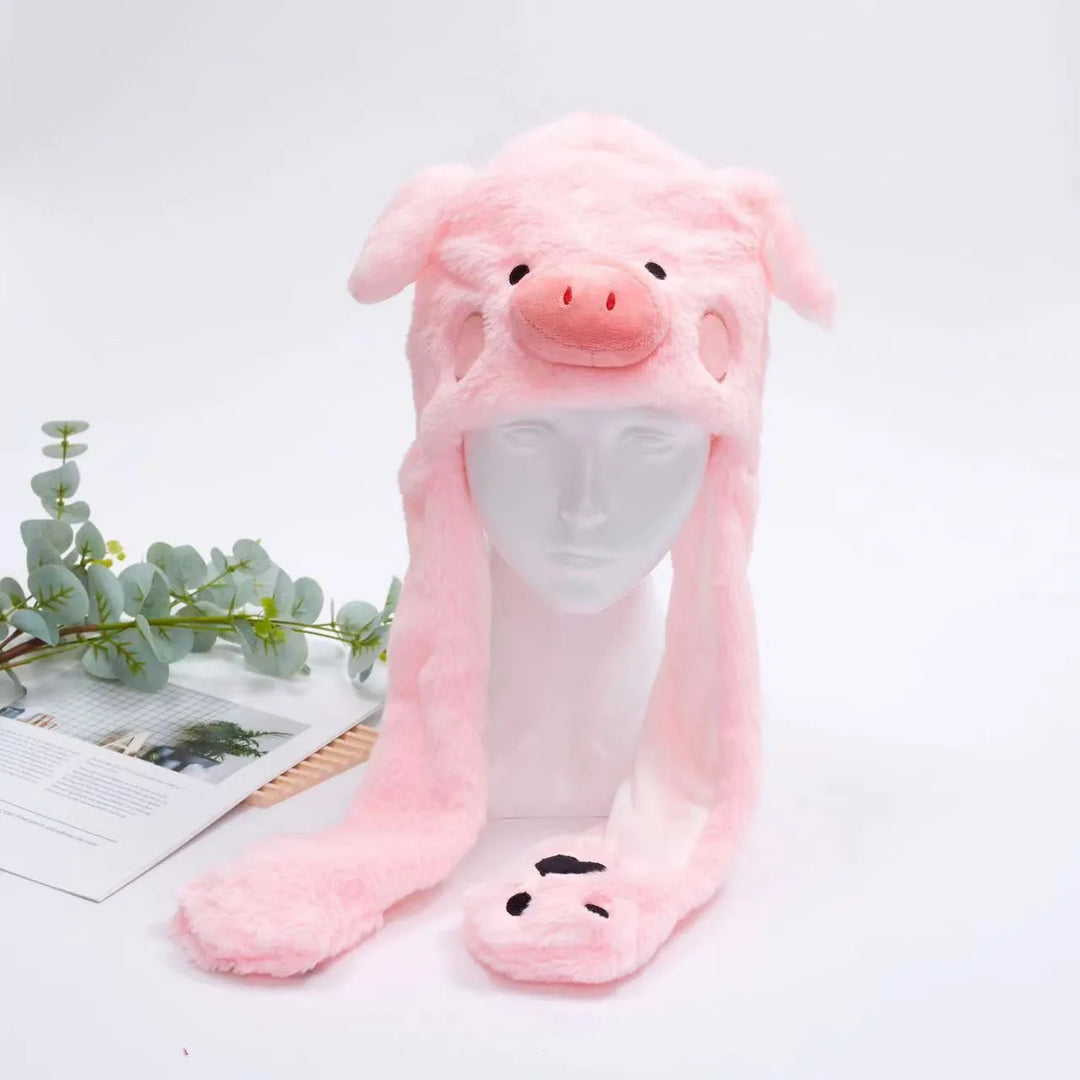 BowLift | BunnyBounce Plush Hat with Moving Ears for Kids & Adults