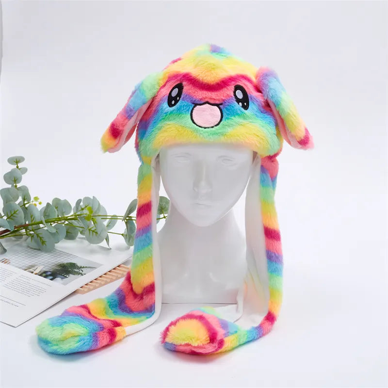 BowLift | BunnyBounce Plush Hat with Moving Ears for Kids & Adults