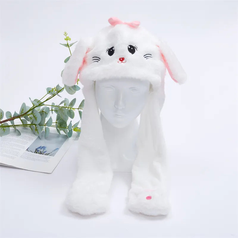 BowLift | BunnyBounce Plush Hat with Moving Ears for Kids & Adults