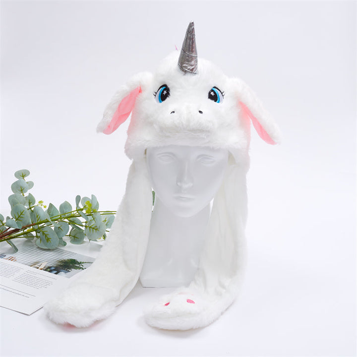 BowLift | BunnyBounce Plush Hat with Moving Ears for Kids & Adults