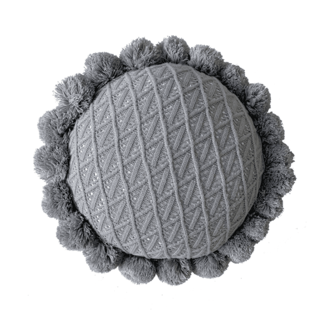 BowLift | Sweet Pom Pom Tassel Round Cushion