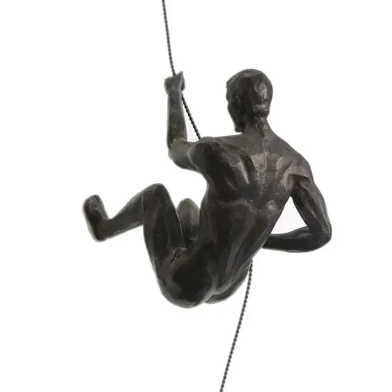 BowLift | Climbing Man Wall Sculpture Set – Modern Resin Art