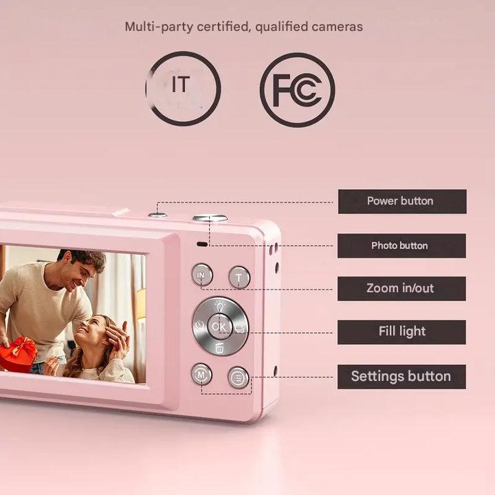 BowLift | Vintage Digital Camera – Snapora | Retro Style Compact Camera with 1080p HD
