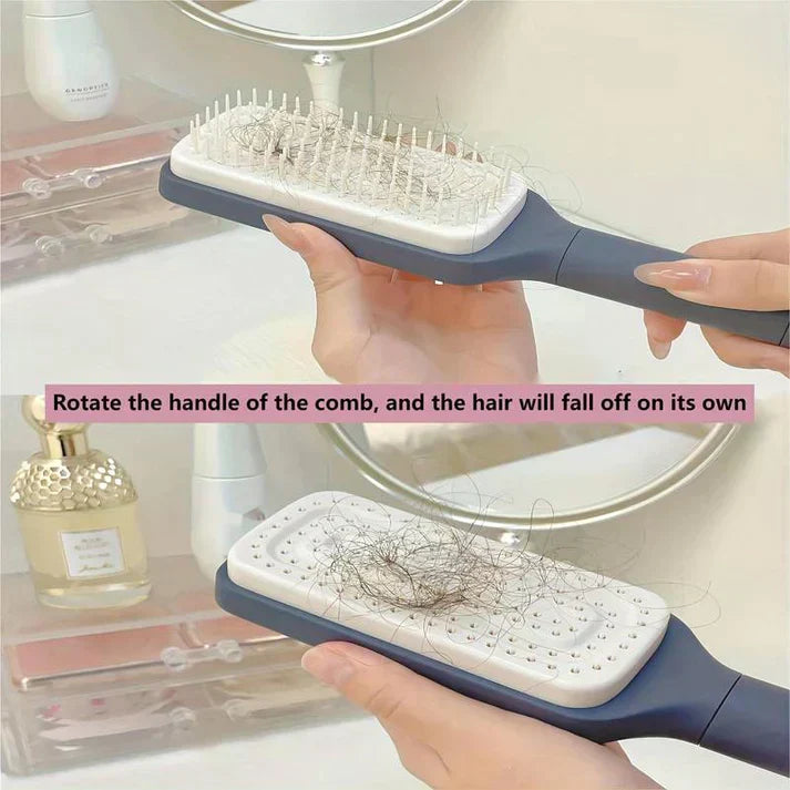BowLift | LuxéTress 4-in-1 Self-Cleaning Hairbrush | Innovative hairbrush with self-cleaning technology for effortlessly smooth and shiny hair