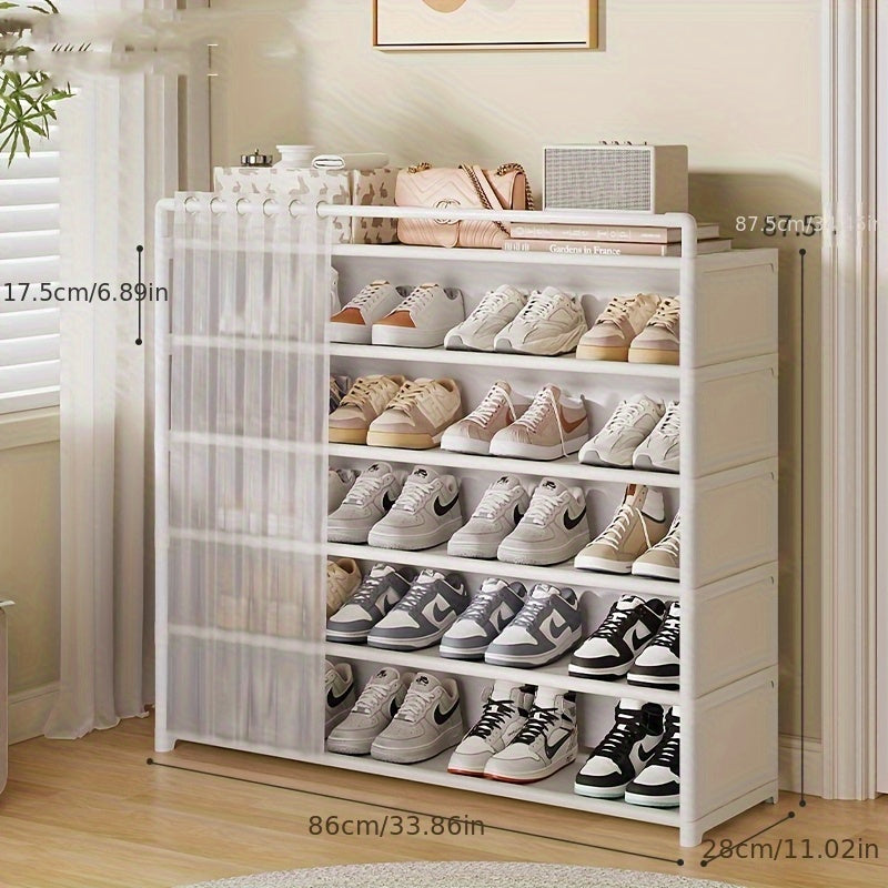 Foldable shoe rack with dust protection 4–7 levels | Bowlift