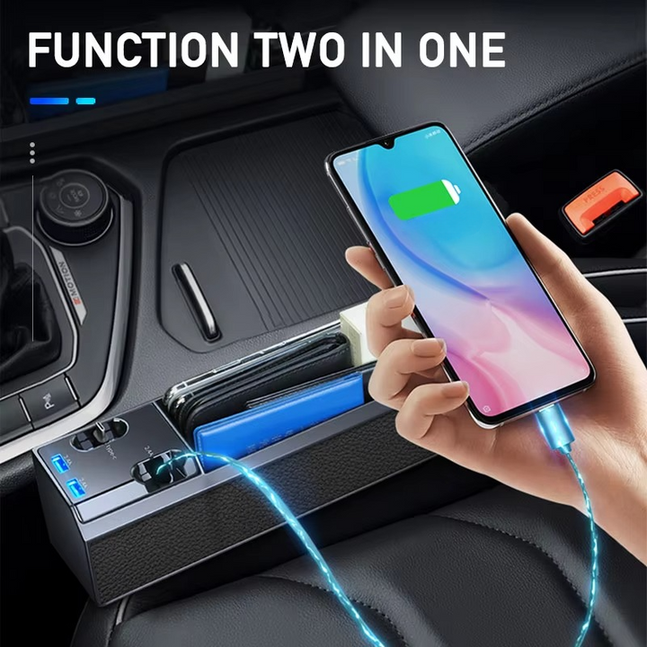 BowLift | Car Seat Gap Storage Box with Charging Cable