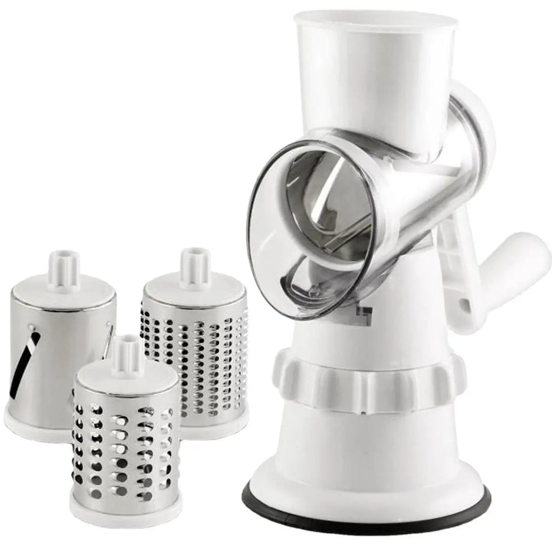 VeggieMaster Slicer - Manual Vegetable Slicer with 3 Blades Bowlift