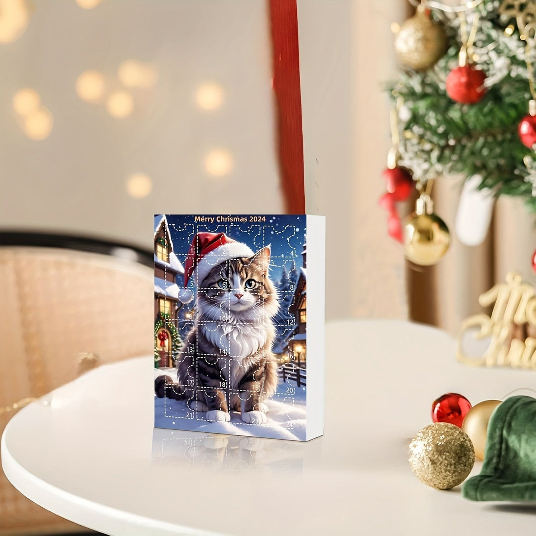 BowLift | Vintage Cats Advent Calendar – 24-piece Christmas Calendar with Acrylic Hang Tags