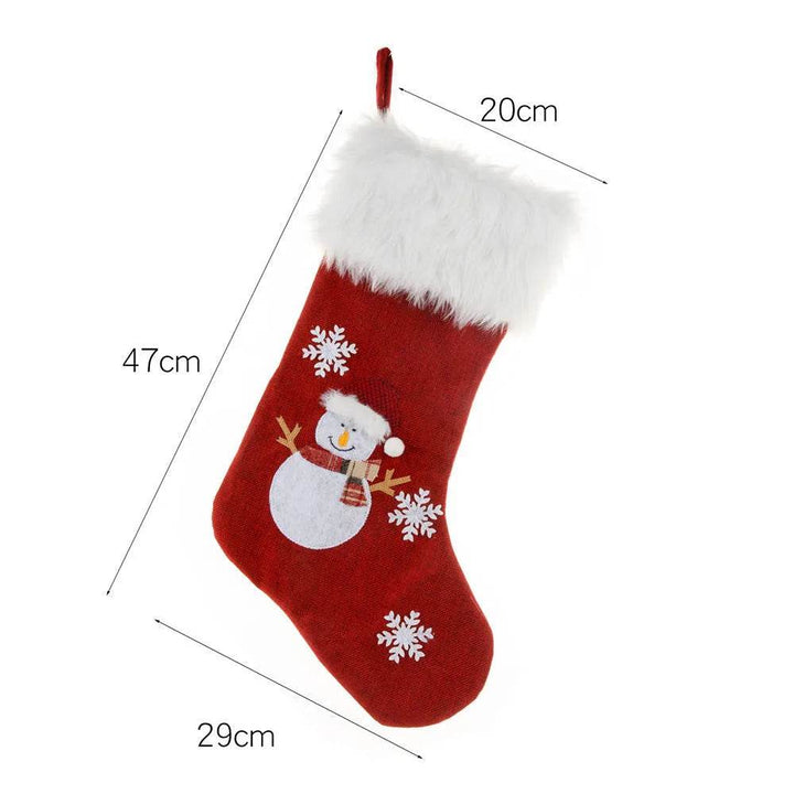 BowLift | New Christmas Ornament With Light Burlap Embroidery Sock Gift Bag