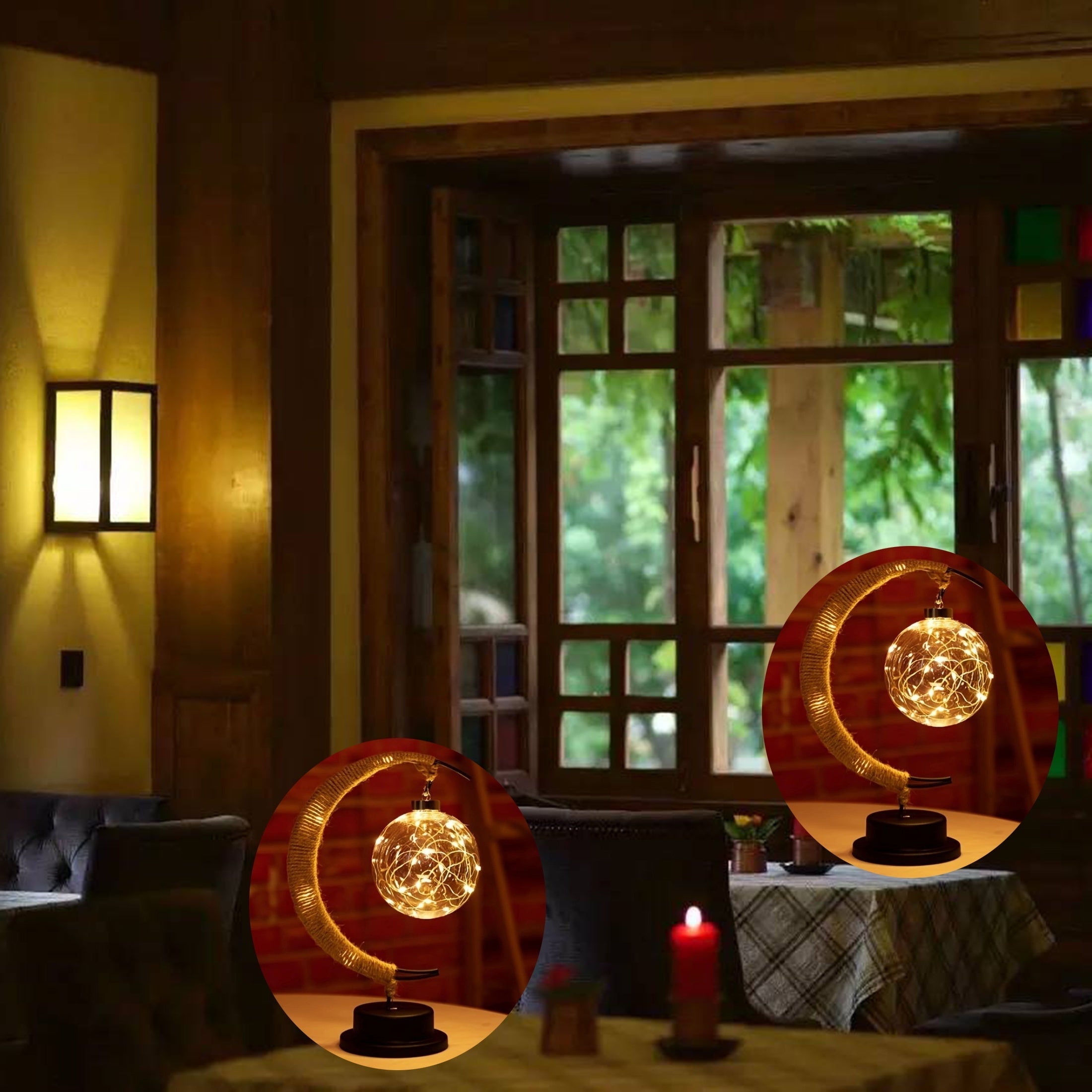 MoonGlow Lamp - Stylish Wrought Iron LED Table Lamp Bowlift