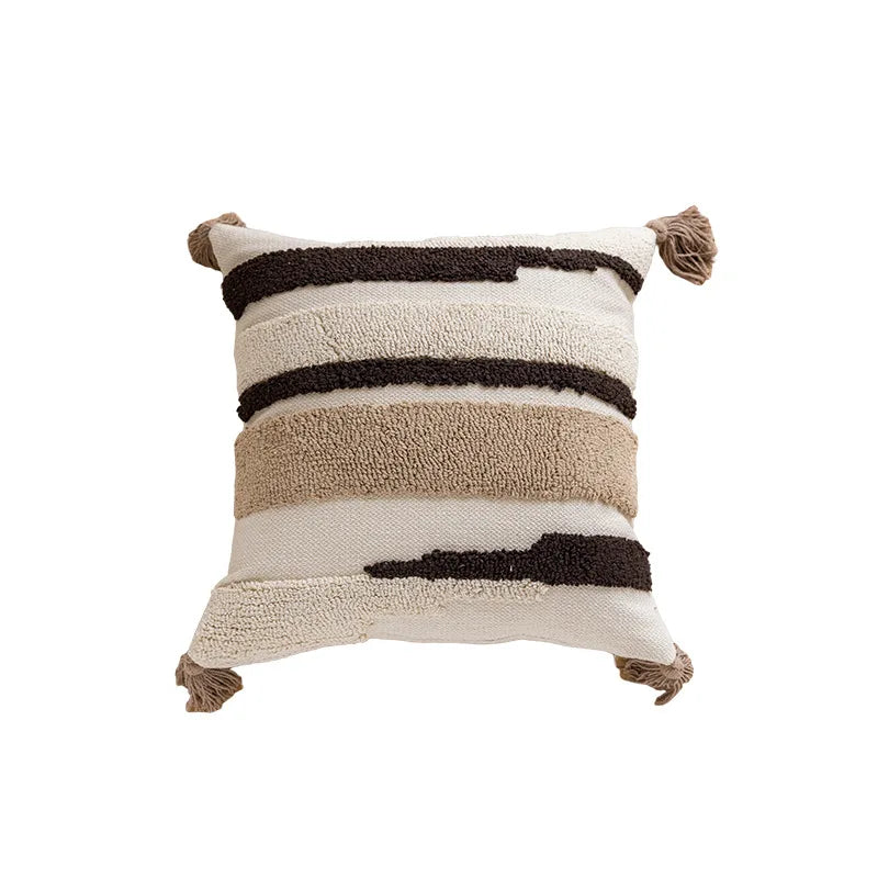 BowLift | Nordic Retro Tufted Cushion Cover – 45x45cm Yellow Brown Decorative Pillow