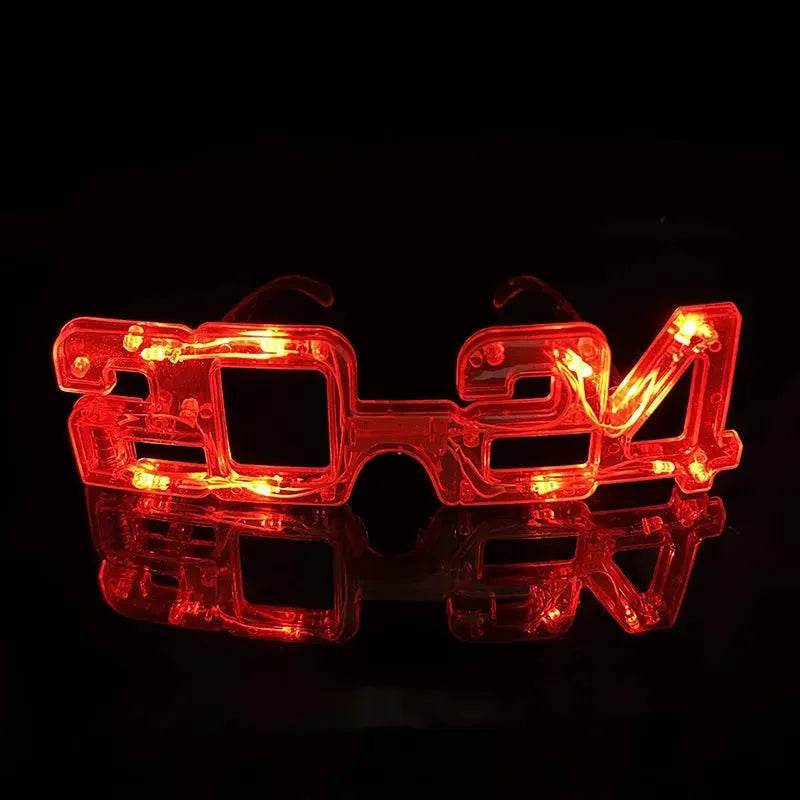 BowLift | LED Glowing New Year Glasses 2025 Glitter Glasses For Party Evening Decoration