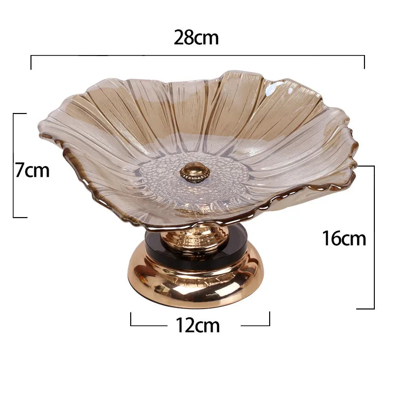 BowLift | Nordic Vintage Amber Crystal Glass Tray