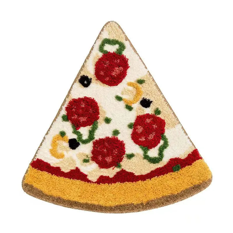 BowLift | Fluffy Tufted Pizza Bath Mat