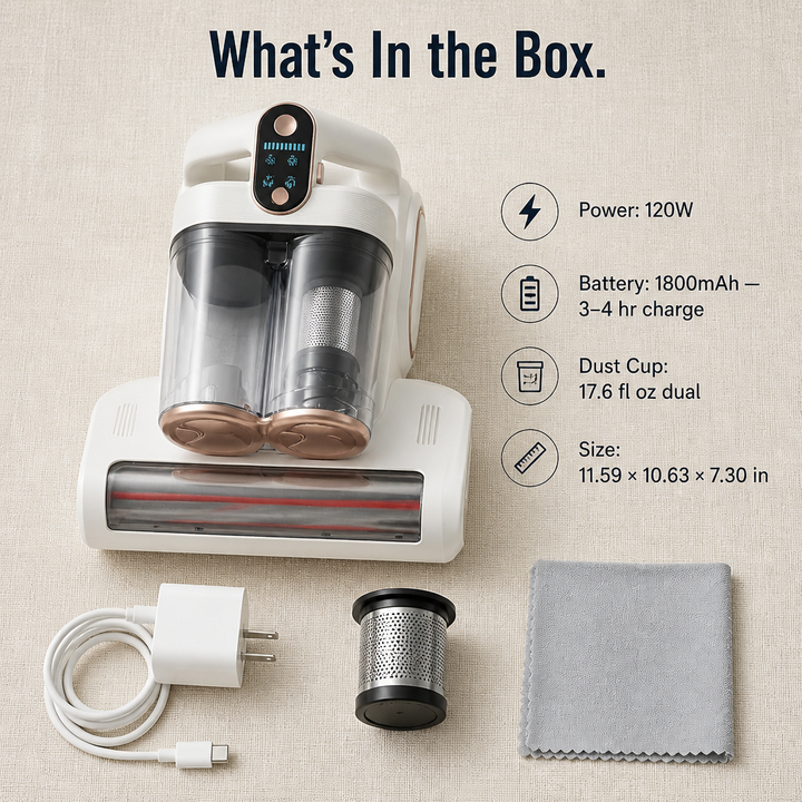 Wireless Mattress Cleaner with UV-C | Bowlift