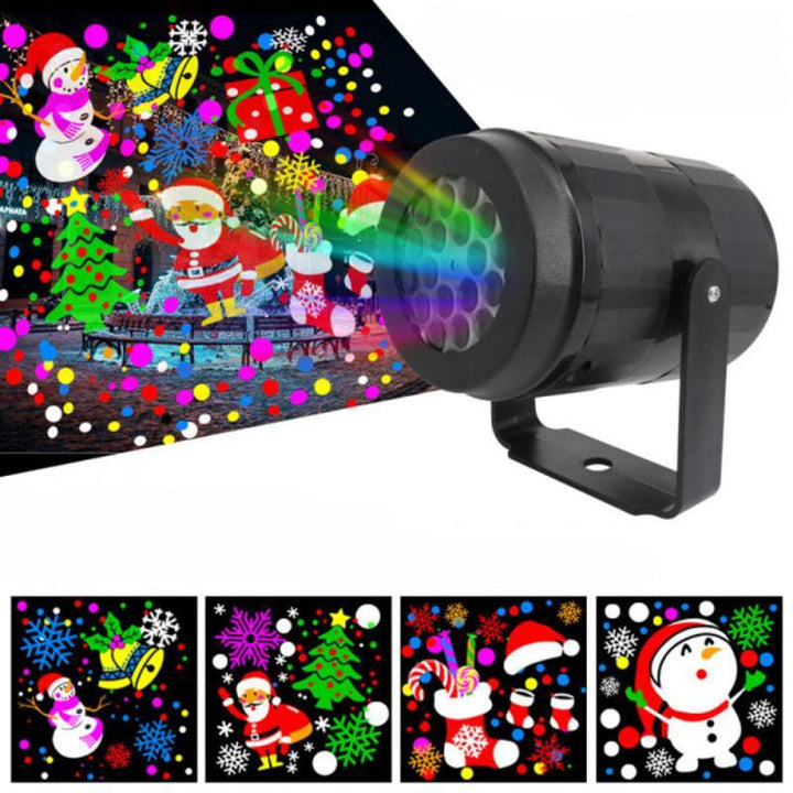 BowLift | LED Christmas Projector Snowflakes Light Show – Waterproof Outdoor Lamp with 16 Patterns