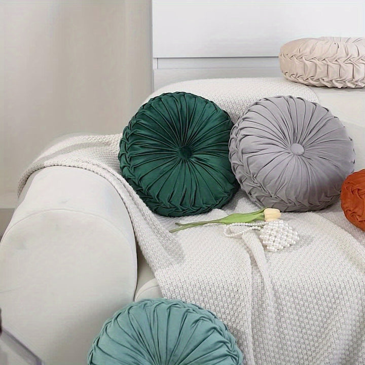 Round Velvet Cushion – Soft Decorative Pillow for Living Room, Bedroom, and Office, Perfect as Floor Cushion or Sofa Decoration | Bowlift