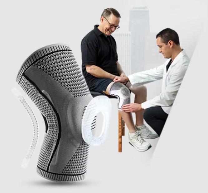 FlexiKnee Compression Bandage – Supportive Knee Bandage for Pain, Swelling, and Stiffness | Bowlift