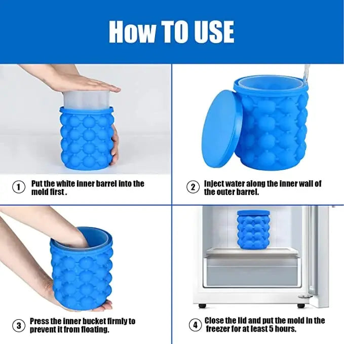 BowLift | Space-saving ice cube container with lid