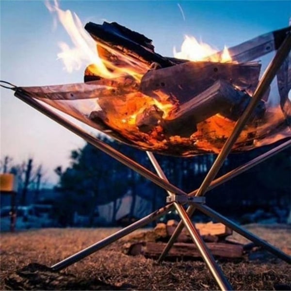 BowLift | Portable Fire Pit | Foldable Stainless Steel Design | Lightweight Outdoor Camping Stove