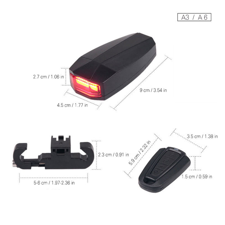 BowLift | Bicycle Rear Light Remote Control Alarm Lock