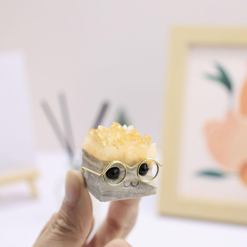 BowLift | Hand-Carved Natural Crystal Hedgehog