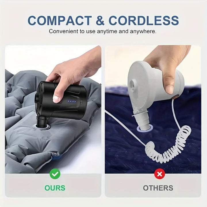 BowLift | Electric Air Pump AirTrek Mini | USB Rechargeable & Cordless | Compact & Sturdy | For Air Mattresses & Outdoor