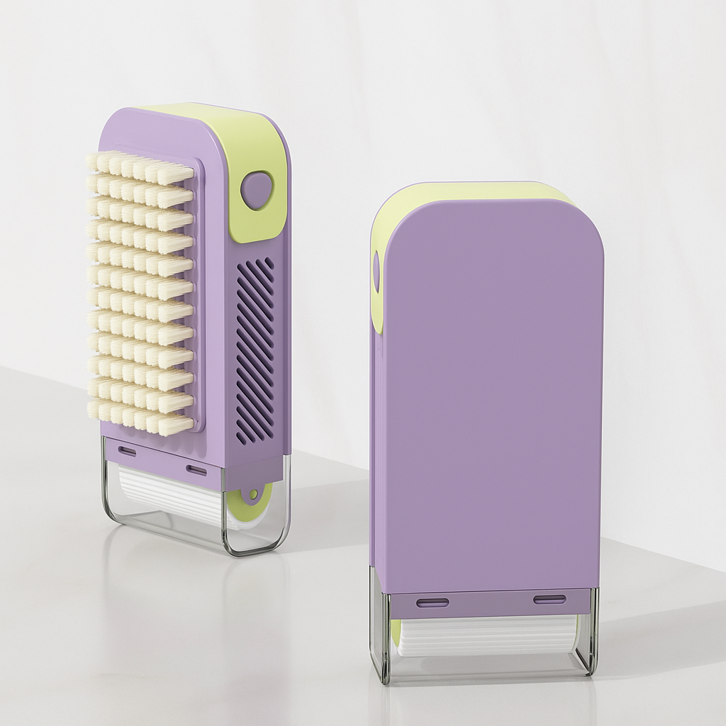 BowLift | Dual-Action Cleaning Brush Roller Soap Holder