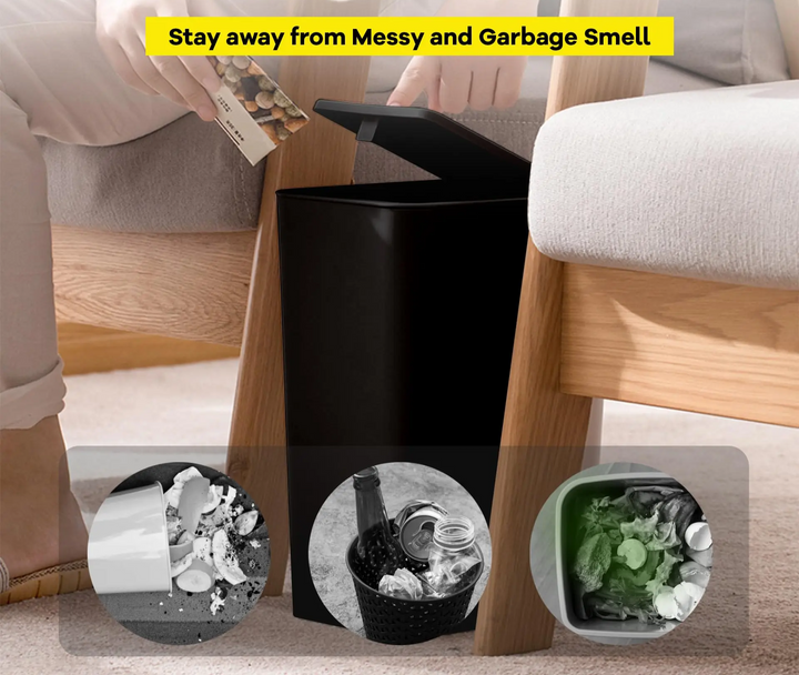EcoPress 10L Trash Can for Bathroom Bowlift