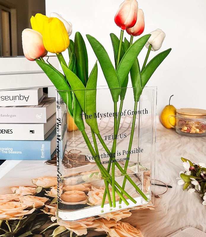 BowLift | Acrylic Book Vase – Modern Decorative Flower Holder