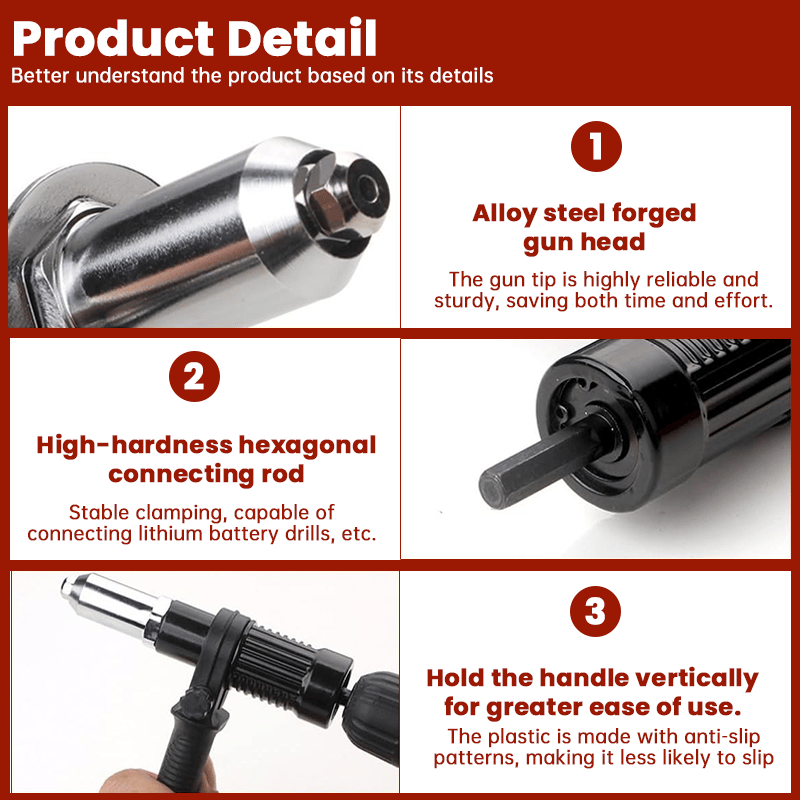 ProGrip — Turn your cordless screwdriver into a precise power machine for effortless riveting without exhaustion | Bowlift