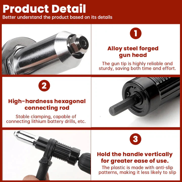Nail Plier Adapter for Battery Drill – SpeedRivet | Bowlift