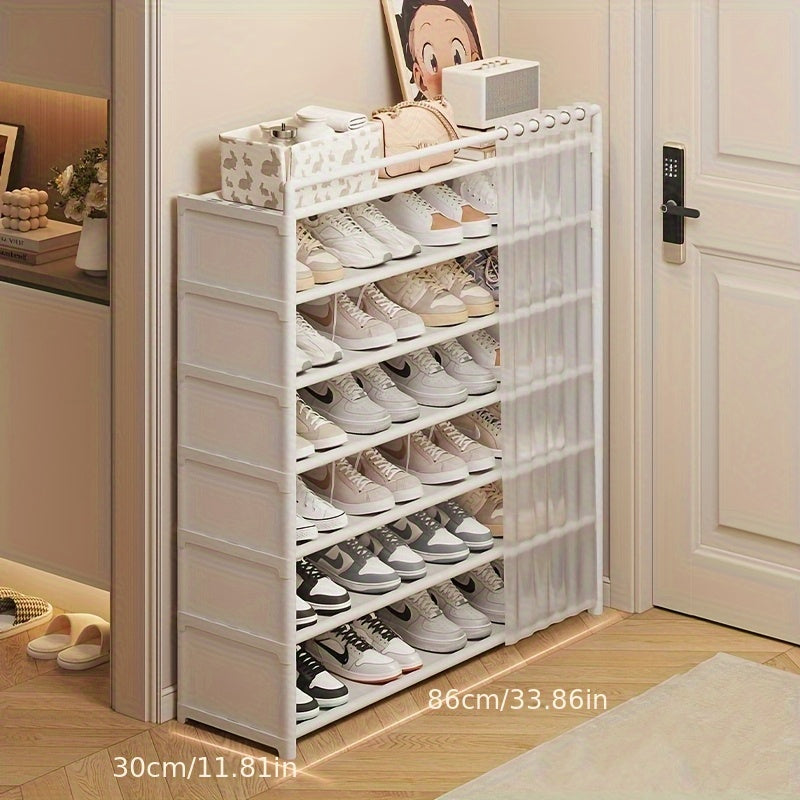 Foldable shoe rack with dust protection 4–7 levels | Bowlift