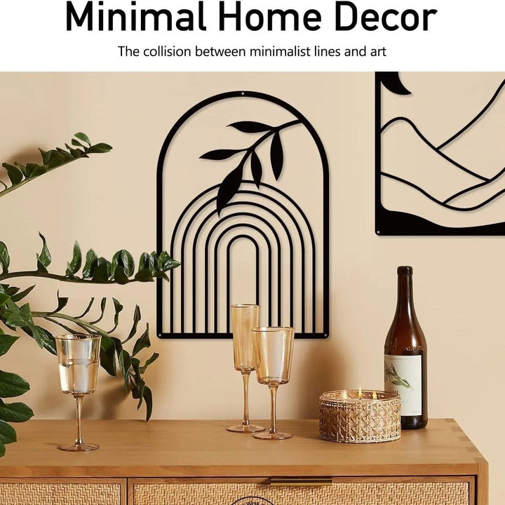 BowLift | Nordic Iron Line Wall Art – Antique Silhouette Metal Pendants