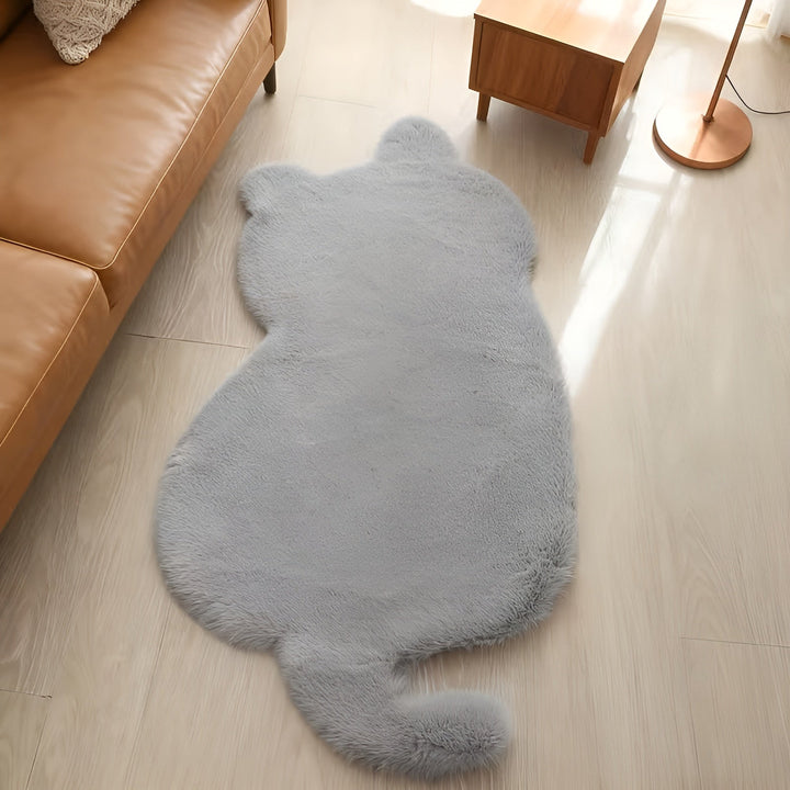 Smaller rug in cat shape – Soft and cozy | Perfect for sofa, shelf or dresser | Bowlift